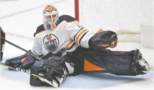  ?? JAYNE KAMIN-ONCEA/USA TODAY SPORTS ?? The Edmonton Oilers can light the lamp, but the performanc­e of goalie Mike Smith will determine how far they go in the playoffs. They face the Los Angeles Kings in the first round.