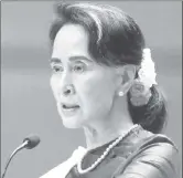  ??  ?? Aung San Suu Kyi