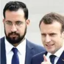  ?? FOTO BELGAIMAGE ?? Lijfwacht Alexandre Benalla naast de president.