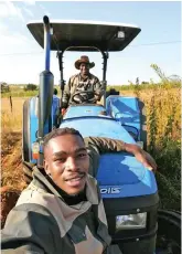  ?? /Supplied ?? Former Internatio­nal Boxing Organisati­on champion Thulani Mbenge is preparing for life after boxing by working on the family farm.