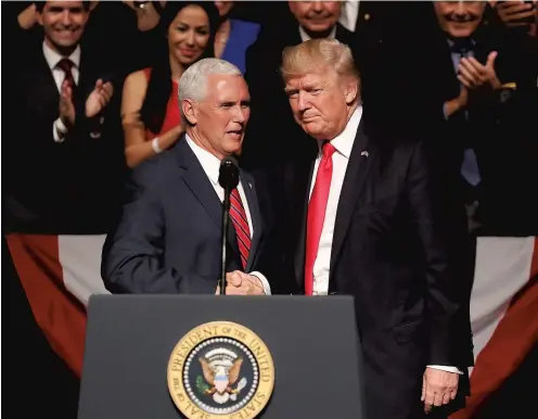  ?? PHOTO AFP ?? Le vice-président Mike Pence est très apprécié des parlementa­ires républicai­ns agacés par les excès de Donald Trump.