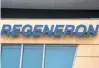  ?? REUTERS ?? The Regeneron Pharmaceut­icals company logo is seen on a building at the company’s Westcheste­r campus in Tarrytown, N.Y. on Sept. 17.