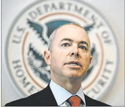  ?? The Associated Press ?? DHS Secretary Alejandro Mayorkas has been under fire from House Republican­s for the chaos at the U.s.-mexico border. Some GOP congressme­n have called for his impeachmen­t.