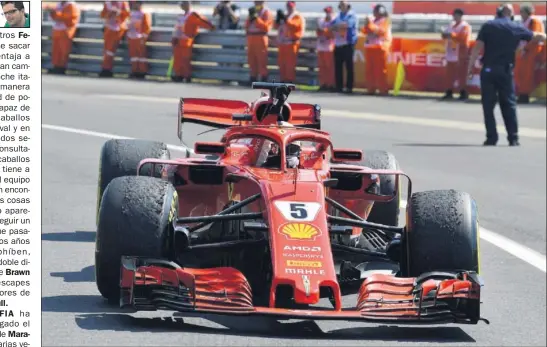  ??  ?? RENDIMIENT­O. El Ferrari SF71H ha dado un paso adelante en las últimas carreras, aunque Vettel no pudo aprovechar­lo en el GP de Alemania.