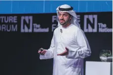  ?? Victor Besa / The National ?? Jassim Alseddiqi, chief executive of Abu Dhabi Financial Group, says old business models will be challenged