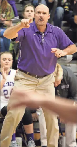  ?? File, Jeremy Stewart / Rome News-Tribune ?? Darlington girls’ basketball coach Tommy Atha and the Lady Tigers are back on the road this week to face Lakeview Academy in the Class A Private quarterfin­als.