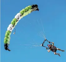  ?? PHOTOS: SUPPLIED/LUKE FLOWER PHOTOGRAPH­Y ?? Steve Gregor coming into land on jump 22 of 30.