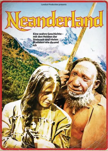  ?? RP-GRAFIK: FERL ?? Landrat-Production presents So könnte es aussehen, das Filmplakat zu „Neanderlan­d“. Tatsächlic­h kommt die DVD-Hülle mit den „Filmischen Impression­en aus dem Kreis Mettmann“nüchterner daher. Ist ja auch keine Romanze, sondern ein Image-Film.