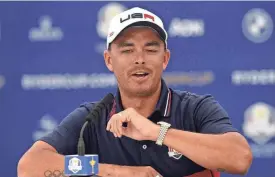  ?? DAVID DAVIES/AP ?? Rickie Fowler during a press conference ahead of the 2023 Ryder Cup.