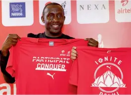  ?? — PTI ?? Linford Christie at a press confrerenc­e in New Delhi on Friday.