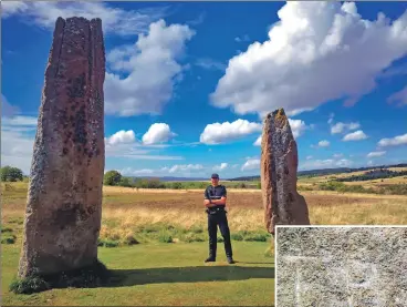  ?? ?? Police sergeant Kevin Blackley at the historic site which has been vandalised.