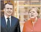  ?? ODD ANDERSEN/GETTY-AFP ?? French President Emmanuel Macron and German Chancellor Angela Merkel.