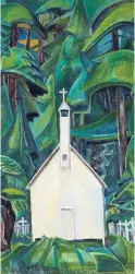  ??  ?? For its 89 years, Emily Carr’s painting was titled Indian Church, denoting its location in an Indigenous village.