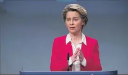  ?? ALAMY ?? Ursula von der Leyen, presidenta de la Comisión Europea.