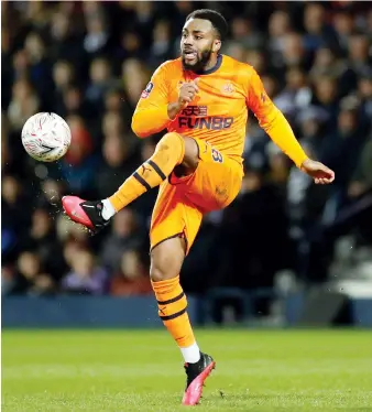  ??  ?? Newcastle United’s Danny Rose in action during last month’s match against West Bromwich Albion.