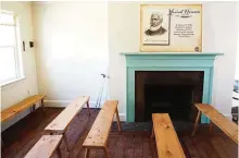  ??  ?? The interior of the plantation house at Josiah Henson Park with a portrait of Henson above the mantel in Bethesda.— AFP photos