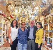  ??  ?? Beth Wolff Realtors Ursula Muenzel (left) attended recent internatio­nal event at Woven Arts in Rice Village with Muzaffer Savukduran, Richard Sindelar and Flor Dimassi.