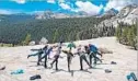  ?? Patrick Bremser ?? Yosemite’s Cathedral Range is backdrop to community-building exercises.