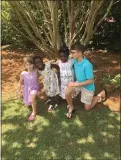  ?? AP PHOTO BY JOSH CHRISTIAN ?? This April 15 photo provided by the family shows the four children of Josh and Laura Beth Christian in their hometown of Greenville, S.C.. From left are Emme Sue, 8; Tula, 4; Lola, 6, and Camden, 11. Tula and Lola were adopted from Uganda in 2017.