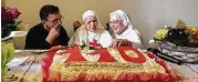  ?? Religion News Service ?? Sister Candida Bellotti, center, at the celebratio­n for her 110th birthday, which was held at her Tuscan convent in Lucca, Italy.