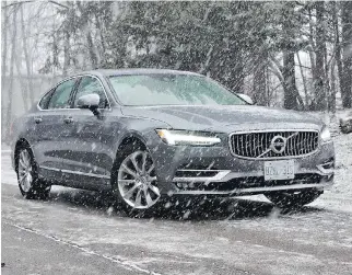  ?? CHRIS BALCERAK/DRIVING ?? The 2017 Volvo S90 is the equal to German rivals in its category and costs much less.