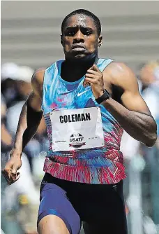  ??  ?? Christian Coleman, 21 let. Času roku dosáhl v semifinále univerzitn­ího mistrovstv­í USA.