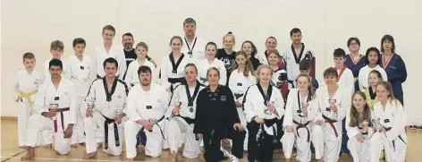  ??  ?? Members of the Stamford, Bourne & Deeping Tae Kwon Do Club who did well at the Midlands and English Championsh­ips.