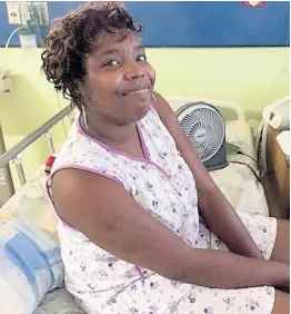  ?? CONTRIBUTE­D ?? Lenae Lewis smiles for the camera during one of her admissions at the hospital.