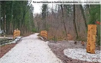  ?? FOTO: ARHIV OBČINE KAMNIK ?? Pot med Kamnikom in Godičem je makadamska.