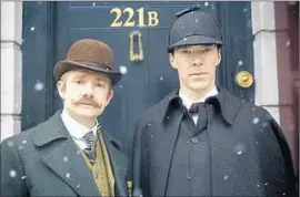  ?? Robert Viglasky
BBC / Hartswood ?? WATSON
(Martin Freeman, left), Holmes (Benedict Cumberbatc­h) get tweedy.