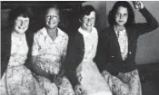  ??  ?? Classmates: Susan Bennison, far right, with school friends in the early Sixties