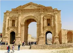  ??  ?? The Arch of Hadrian was built for the Roman emperor and was the gateway to the city of Gerasa.