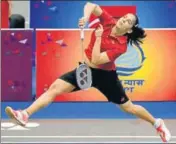  ?? PTI ?? Saina Nehwal beat PV Sindhu to win her third national title.