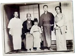  ?? ?? Isabella Bishop’s 1897 photo of a family in Ikaho, Japan