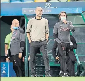  ?? FOTO: EFE ?? Guardiola, cariaconte­cido tras la derrota del City en Lisboa