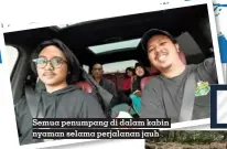  ?? ?? Semua penumpang di dalam kabin nyaman selama perjalanan jauh