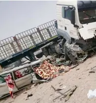  ?? File photo ?? An accident scene in Oman involving Emiratis. According to the UAE officials, most of the accidents in Oman happen in July and August as many UAE residents travel to Salalah. —