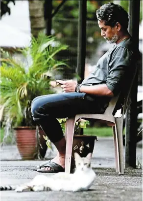  ?? ?? Fight another day: Khairy photograph­ed sitting by himself after his election defeat. — Photo courtesy of KJ’S Instagram page