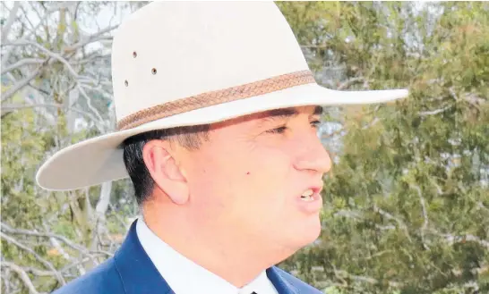  ?? Picture / AAP ?? Barnaby Joyce told reporters that “this has got to stop” as he announced he was stepping down as the leader of his Nationals party.