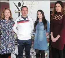  ??  ?? Jenny McCudden, Editor, Sligo Champion, Dave Robertson, Sligo Rovers manager, Jessica Farry, Sligo Champion and Emma Gallagher, Sports Editor, Sligo Champion at the launch of the Sports Awards.