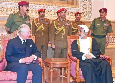  ??  ?? His Majesty Sultan Haitham with Prince Charles