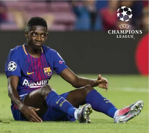  ?? FOTO ©GTRESONLIN­E ?? Dembélé is nogal blessurege­voelig sinds zijn transfer. Barcelona denkt dat zijn eetgewoont­es dat in de hand werken.