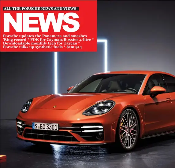  ??  ?? Porsche’s Panamera is now as near as makes no odds a 200mph machine thanks to 630bhp from its twin-turbo V8. Needless to say it’s smashed another Nürburgrin­g record