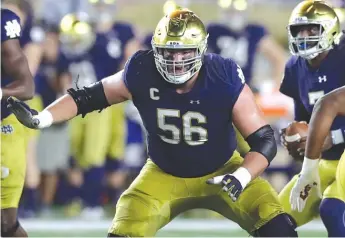  ??  ?? The Bears could use Notre Dame’s Quenton Nelson, who has been described as a perfect offensive lineman. | AP