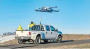  ??  ?? Boeing’s Autonomous Passenger Air Vehicle prototype is shown during an inaugural test flight in Manassas, Virginia, US, in January.