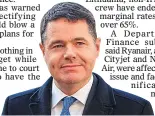  ??  ?? warned: Finance Minister Paschal Donohoe