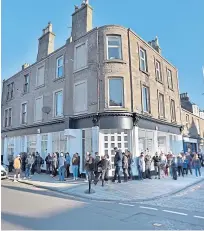  ??  ?? The queue during Record Store Day outside Assai’s previous shop in Broughty Ferry.