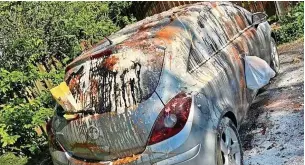  ?? ?? ●●Bacup residents were left baffled when this car appeared on their streets overnight.