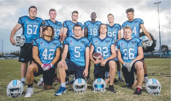  ?? Picture: JERAD WILLIAMS ?? Queensland’s gridiron team, featuring a strong Gold Coast Stingrays contingent (above), dominated the national championsh­ips.