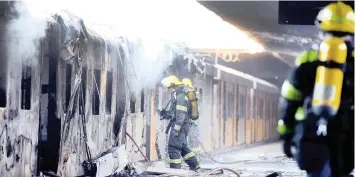  ?? | AYANDA NDAMANE African News Agency (ANA) ?? THE damage from the train fires on Sunday is estimated at R33 million.
